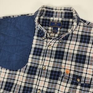 Beretta Mens XXL Flannel Plaid Shooting Shirt Button Down 100% Cotton Padded 2XL